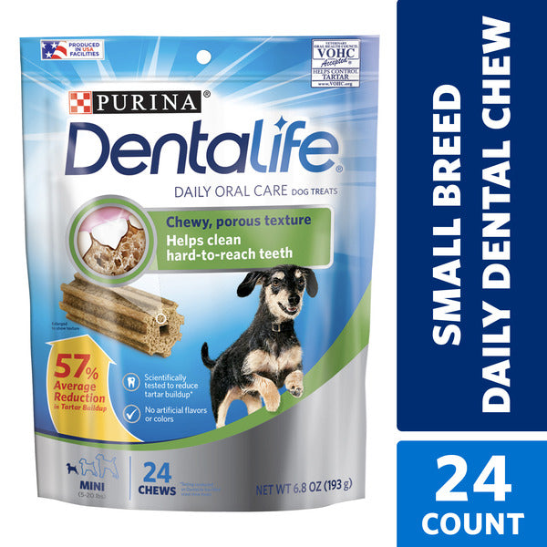 Purina DentaLife Made in USA Facilities Toy Breed Dog Dental Chews, Daily Mini