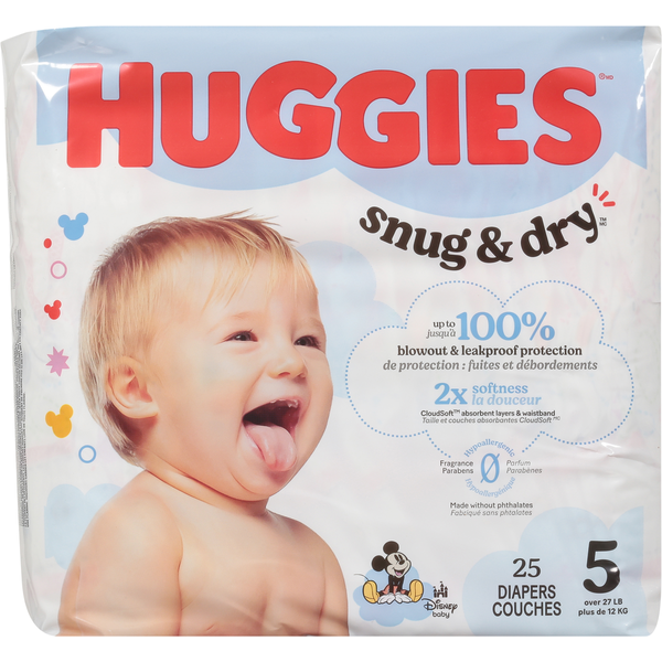 Huggies Size 5 Diapers (27+ lbs (12+ kg))
