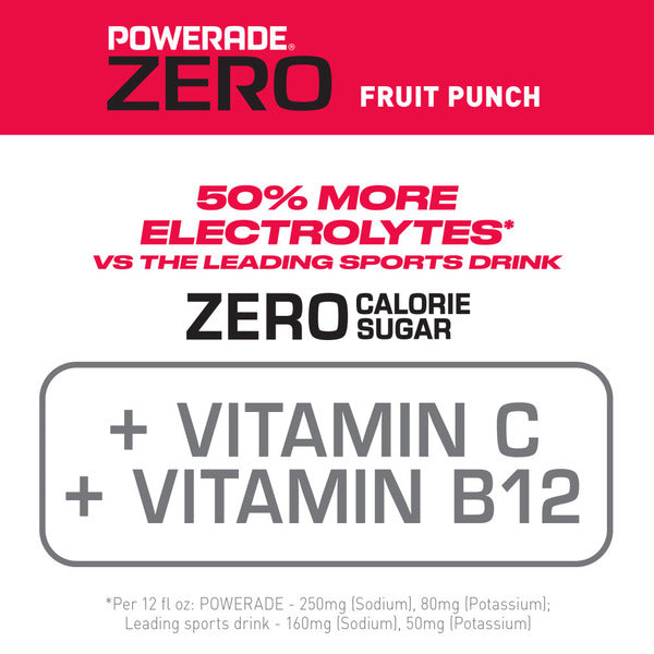 POWERADE Fruit Punch Zero Sugar Sports Drink Bottle