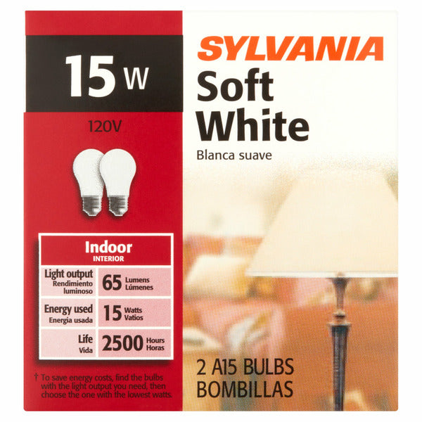 SYLVANIA Bulb, A15, Soft White, 15 Watts