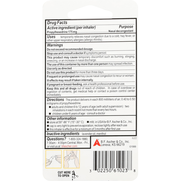 Benzedrex Nasal Decongestant