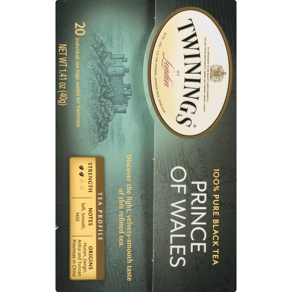 Twinings Black Tea, 100% Pure, Prince of Wales, Tea Bags