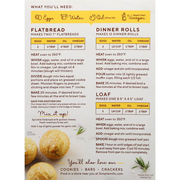 Simple Mills  Almond Flour Artisan Bread Baking Mix