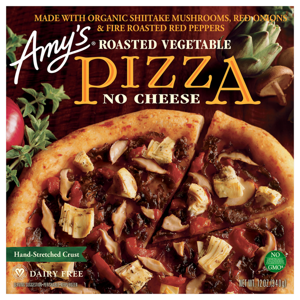 Amy's Kitchen Pizza, Roasted Vegetable, No Cheese, Hand-Stretched Crust