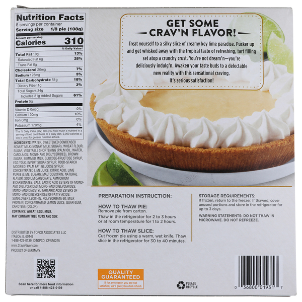Crav'n Flavor Cravn Pie Key Lime 30.