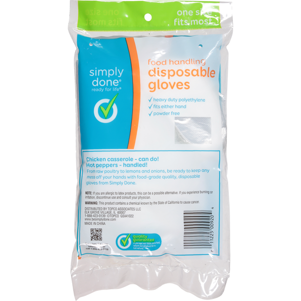 Simply Done Gloves, Disposable, Food Handling
