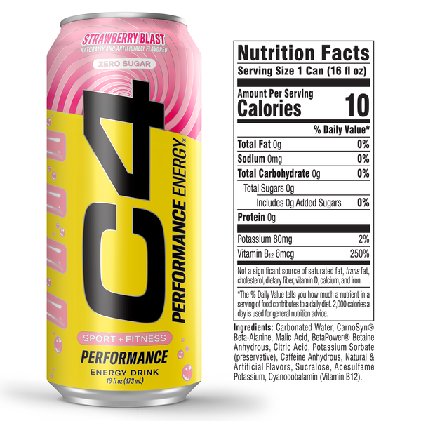 C4 Energy X Starburst, Strawberry, Single Can Energy Drink