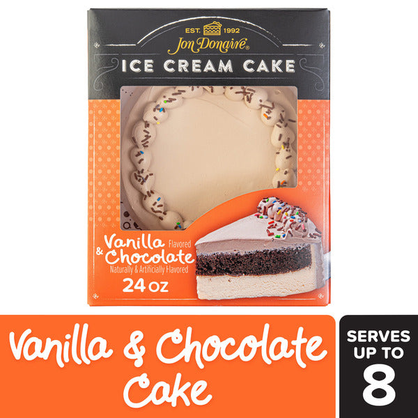 JON DONAIRE DECORATED VANILLA ICE CREAM CHOCOLATE CAKE ICE CREAM CAKE
