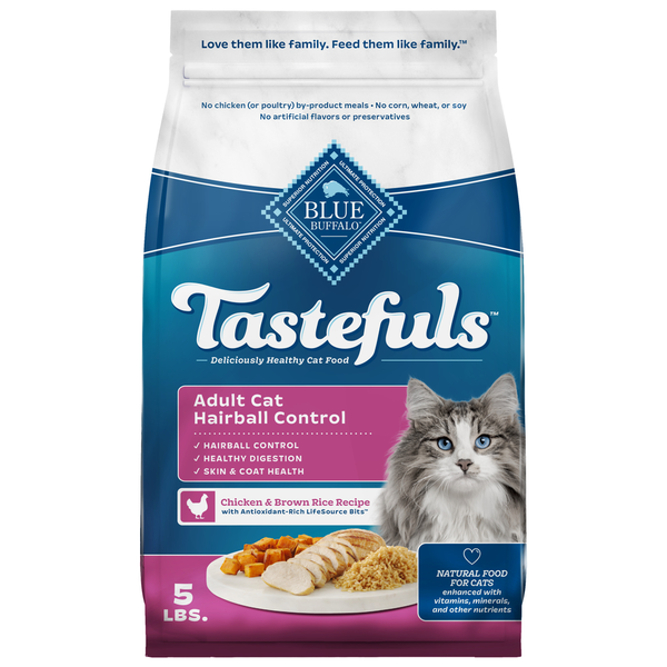 Blue Buffalo Indoor Hairball Control Natural Adult Dry Cat Food, Chicken & Brown Rice