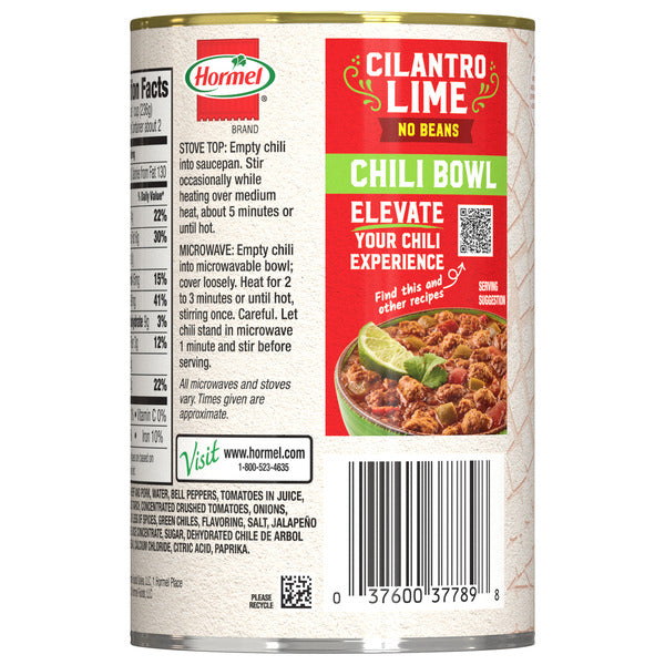 Hormel Cilantro Lime Chili No Beans 15oz, 15 OZ