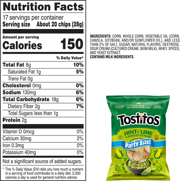 Tostitos Hint of Lime Tortilla Chips