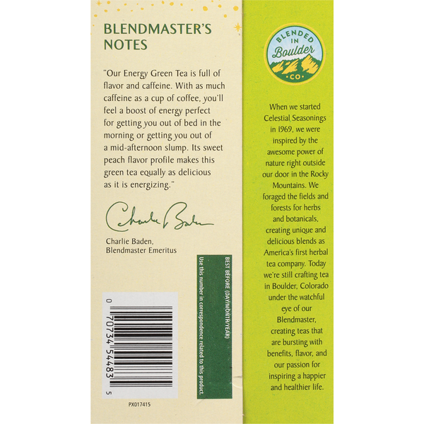 Celestial Seasonings Green Tea, Energy, Tea Bags