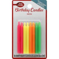 Betty Crocker Birthday Candles, Neon, 2.5 Inch️