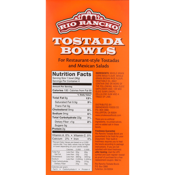 Rio Rancho Tostada Bowls, Six-Inch Bowls