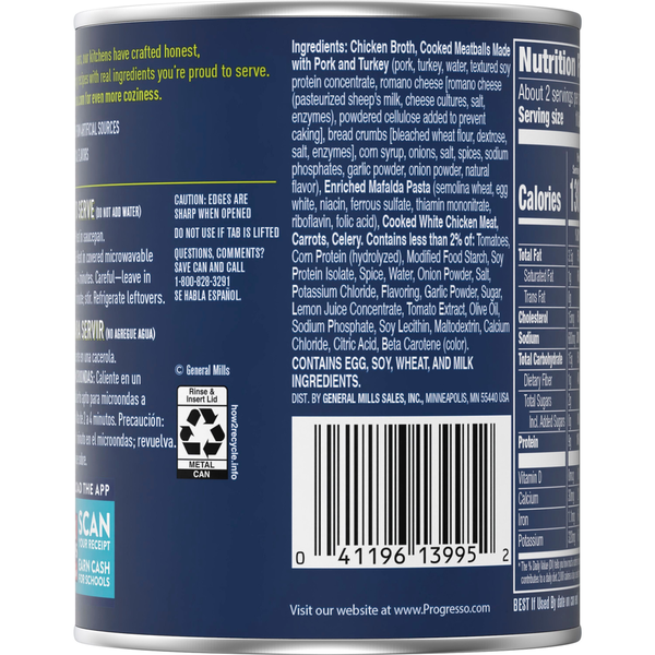 Progresso Protein Mediterranean-Style Meatball and Chicken Canned Soup