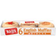 Bays 6 count, Brioche Pre-sliced English Muffins ,...
️