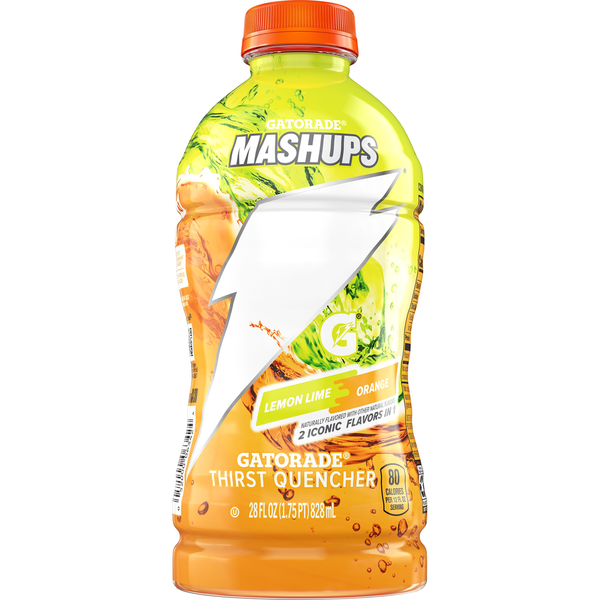 Gatorade Mashups Thirst Quencher Lemon Lime Orange Artificially Flavored