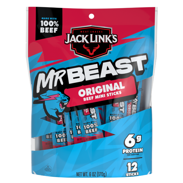 Jack Link's MrBeast Original Mini Beef Sticks