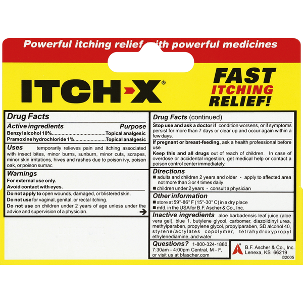 Itch-X Anti-Itch Gel, with Soothing Aloe Vera