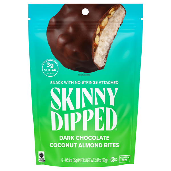 SkinnyDipped Dark Chocolate Chocolate Almond Bites