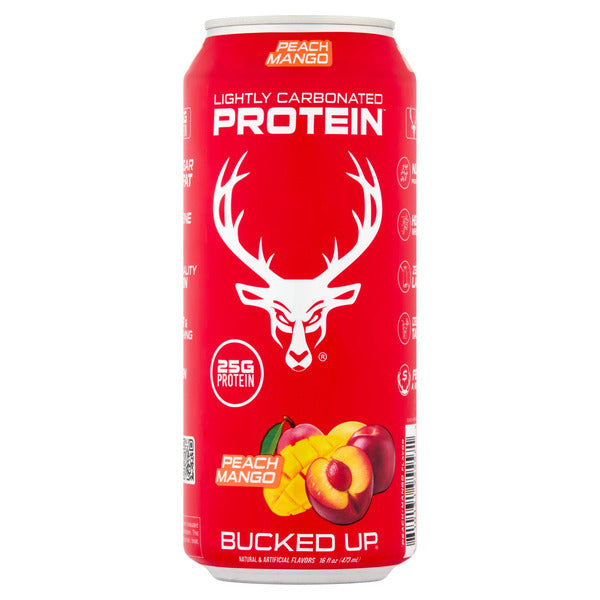Bucked Up Peach Mango Lightly Carbonated Protein Drink