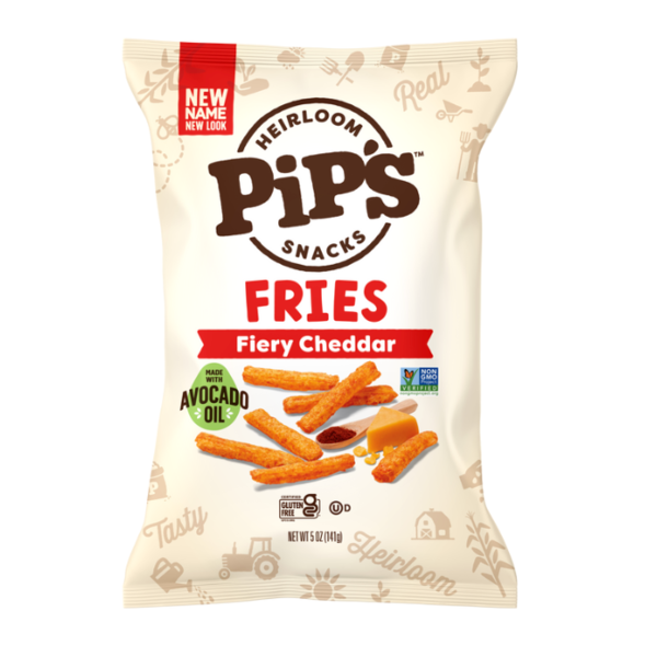 Pip's Heirloom Snacks Fiery Cheddar Fries