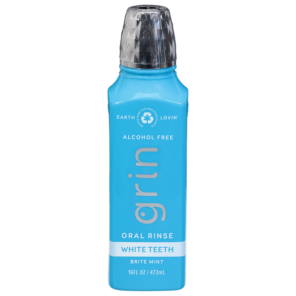Grin Oral Care FLOSSPYX White Teeth Brite Mint Oral Rinse