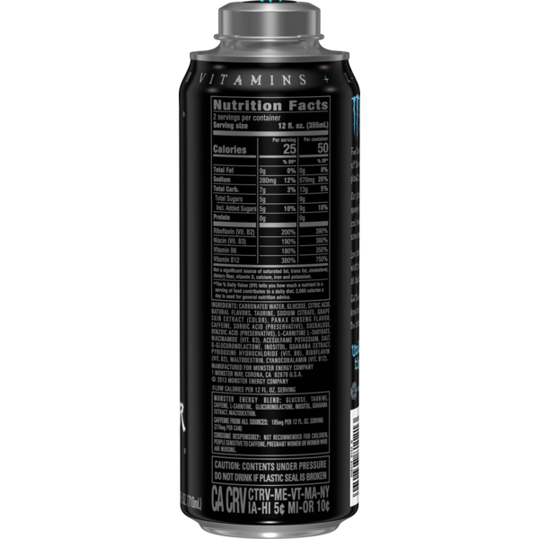 Monster Energy Monster LoCarb , Energy Drink, 24 Fl Oz
