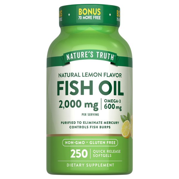 Nature's Truth Fish Oil Lemon Flavor Softgel