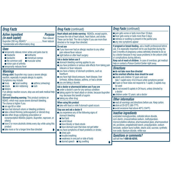 Advil Pain Reliever and Fever Reducer