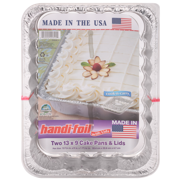 Handi-foil Pans & Lids, 13 x 9 Cake