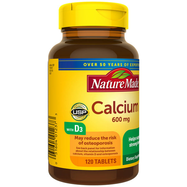 Nature Made Calcium 600 mg with Vitamin D3 Tablets