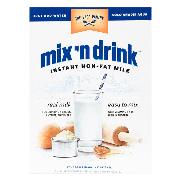 Saco Pantry Mix'n Drink Instant Skim Milk