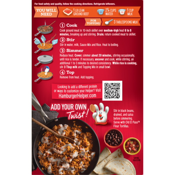 Hamburger Helper Cheesy Enchilada