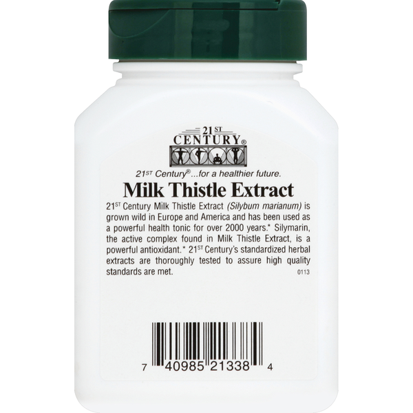 21ST Century Milk Thistle Extract, Standardized, Vegetarian Capsules