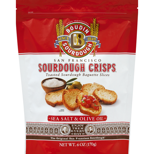 Boudin Crisps, Sourdough, San Francisco, Sea Salt & Olive Oil