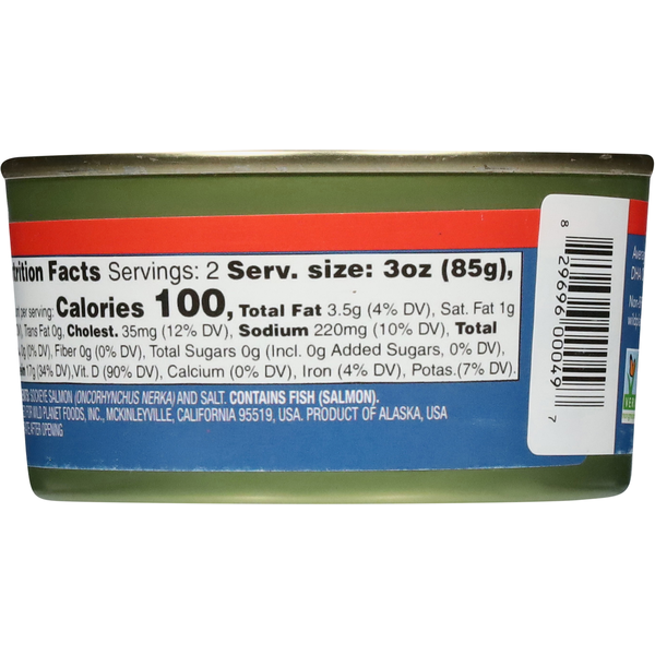 Wild Planet Wild Alaska Sockeye Salmon, Boneless & Skinless