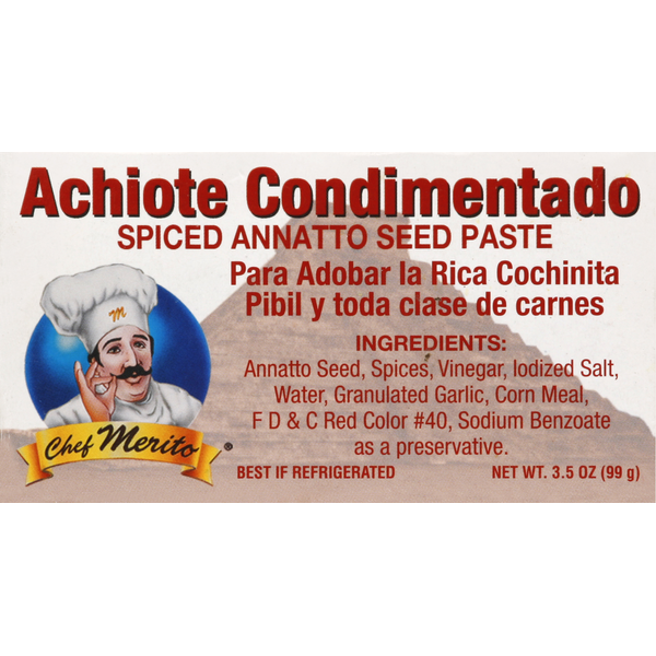 Chef Merito Paste, Spiced Annatto Seed