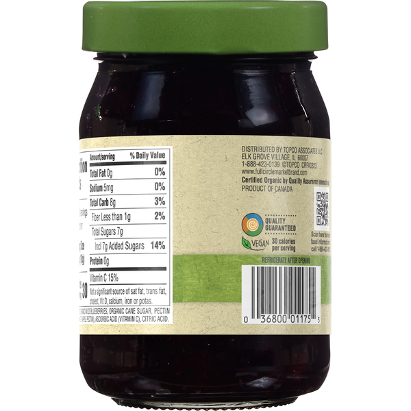 Full Circle Fruit Spread, Wild Blueberry
