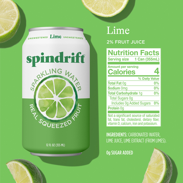 Spindrift Unsweetened Lime Sparkling Water