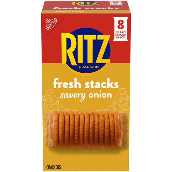 Ritz Fresh Stacks Savory Onion Crackers, Travel Snacks, Multi Snack Packs 11.5 oz