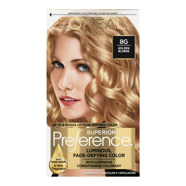 L'Oreal Permanent Hair Color, 8G Golden Blonde