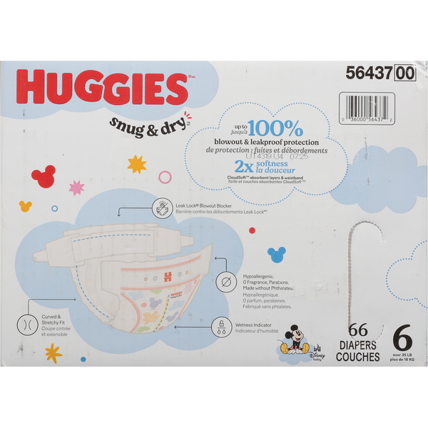 Huggies Snug & Dry Size 6 Diapers