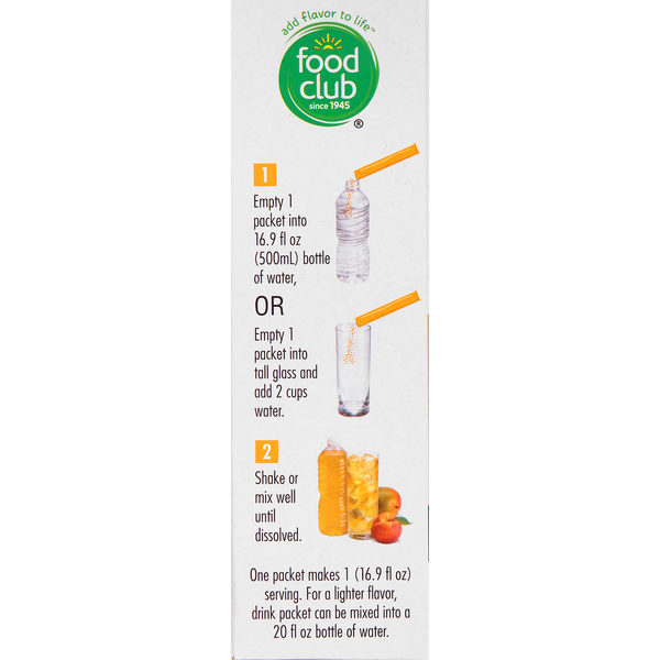Food Club Drink Mix, Peach Mango, Energy