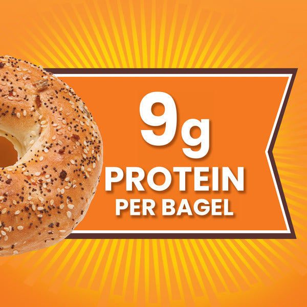 Thomas’ 6 ct, Everything, Bagels, 9g Protein, Kosher, Bagels, 18 oz