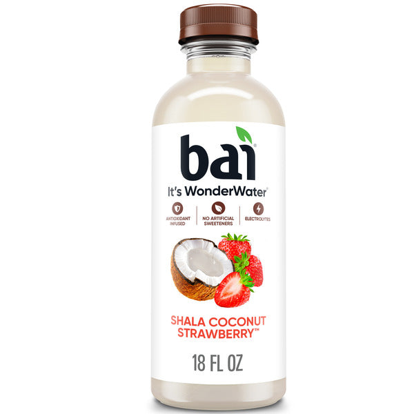 Bai Antioxidant Infused Water Beverage, Shala Coconut Strawberry, 18 Fluid Ounce Bottle