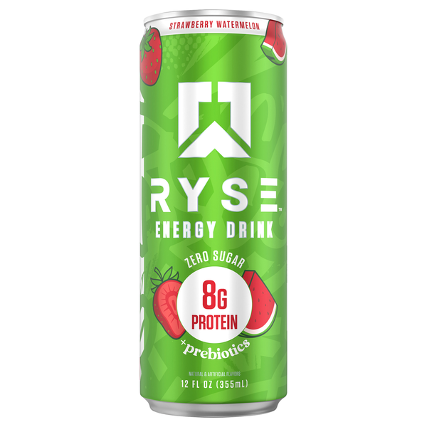 RYSE Zero Sugar Strawberry Watermelon Energy Drink