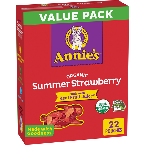 Annie's Organic Summer Strawberry Value Pack Fruit Flavored Snacks