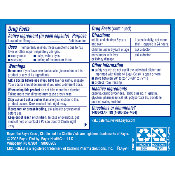 Claritin 24 Hour Non-Drowsy Allergy Liqui-Gels