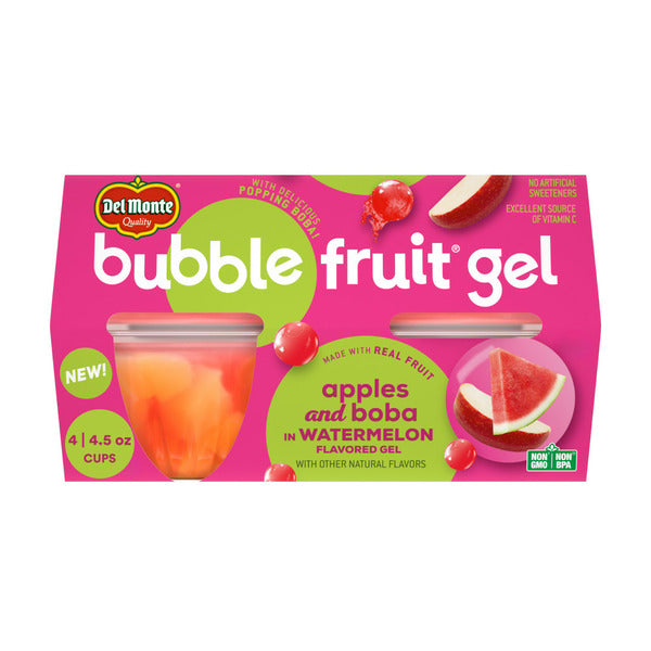 Del Monte Bubble Fruit Gel Apple Watermelon Fruit Cup Snacks